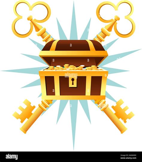 Treasure Chest Keys Stock Vector Images Alamy
