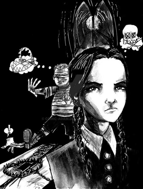 Wednesday And Pugsley Addams By Comic Adam On Deviantart