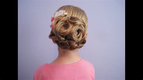 Easy Looped Updo Bridal Prom Flower Girl Hairstyle