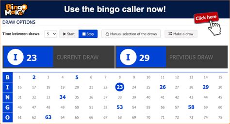 Free Bingo Caller Bingo Card Generator