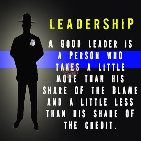 Police Leadership Motivational Quotes Quotesgram