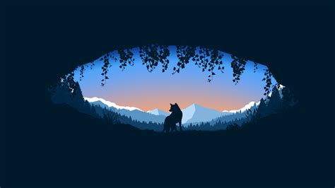 1920x1080 Wolf Cave Minimalist 4k Laptop Full Hd 1080p Hd 4k Wallpapers Images Backgrounds