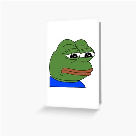 Pepe Sad Frog Meme Greeting Card For Sale By Doditfredinho Redbubble