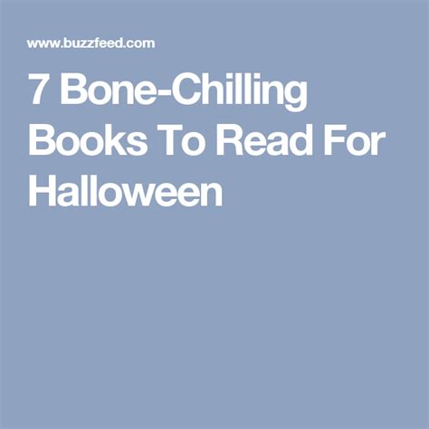7 Bone Chilling Books To Read For Halloween Books To Read Books