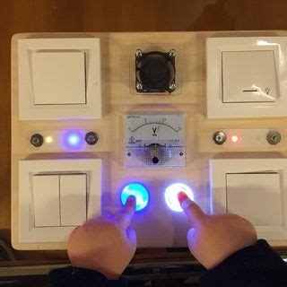 These arcade light switches are great for game rooms or kids rooms, but look especially great in your parents basement that you still live in at lightbox is a kinetic, wireless light switch made from a solid chunk of real wood that controls many lamps in a room just by picking it up and turning it on its side. Child's Toy Light Switch Box | Kids toys, Busy boards for ...