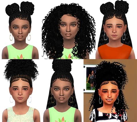 Ebonix Child And Toddler Hair Pack Sims Hair Sims Hair Pack All In