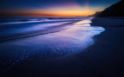 1920x1200 Silent Beach Wave Sunset 4k 1080p Resolution Hd