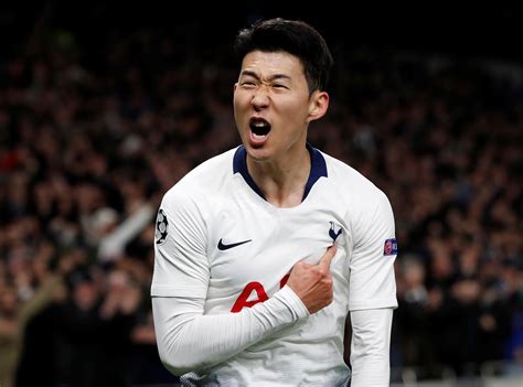 Harry kane, heung min son, dele alli, lucas moura, and erikson. Son Heung-min Gives Tottenham Lead Over Man City at UEFA ...