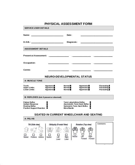 Free 19 Sample Assessment Templates In Pdf Ms Word Excel