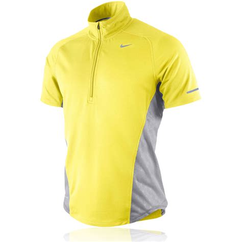 Nike Sphere Short Sleeve Half Zip Running T Shirt