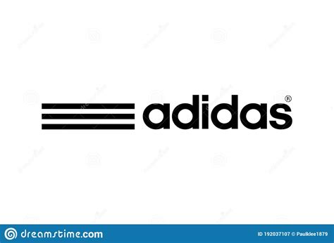 Adidas Logo Vector Illustration On White Background Editorial