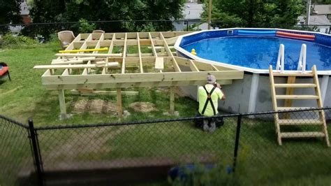 Diy How To Build A Pool Deck Decks Around Pools Building A Pool
