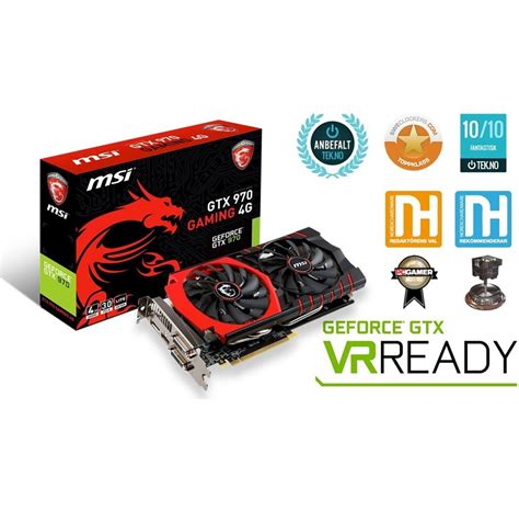 Msi Geforce Gtx 970 Gaming 4gb Gddr5 Ram Grafikkort Billig