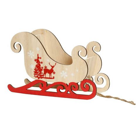 Personalised Wooden Sleigh Christmas Decoration By Dibor