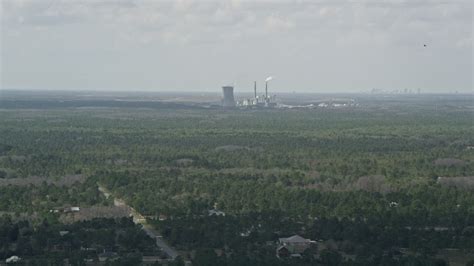 The Stanton Energy Center Power Plant In Orlando Florida At Sunrise