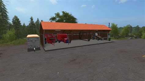 Fs17 Machinery Shelter With Lighting Fs 17 Prefab Mod Download