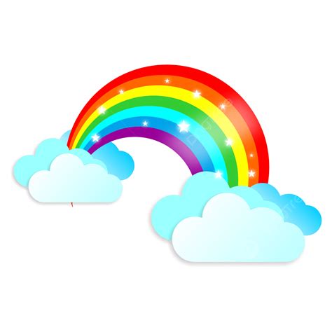 Niedlicher Regenbogenwolken Clipart Cartoon Regenbogen Wolke