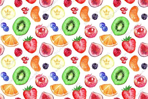 Watercolor Fruit Vector Isolated Set By Art By Silmairel TheHungryJPEG