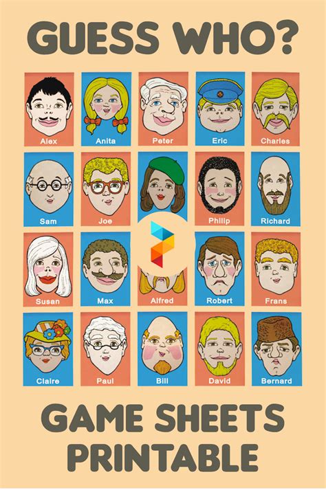 Free Printable Guess Who Character Cards Printable Templates