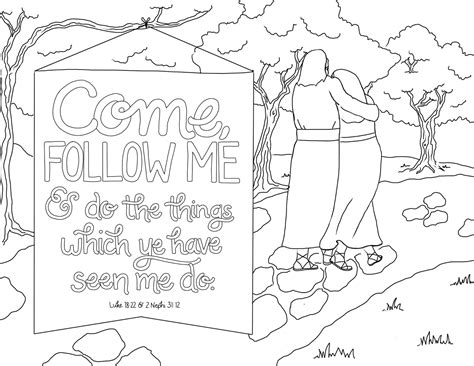 I will go and do; just what i {squeeze} in: Come, follow me -- coloring page #10