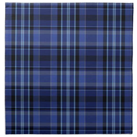 Navy Blue Plaid Tartan Napkin Zazzle Blue Plaid Blue Flannel Shirt