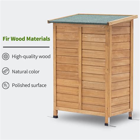 Buy Mcombo Outdoor Wood Storage Cabinet Small Size Garden Wooden Tool