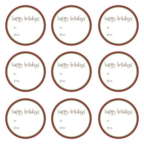 5 Best Happy Holidays Free Tags Printable Template Pdf For Free At