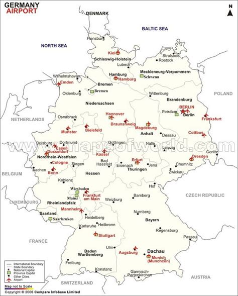 Airports In Germany Germany Airports Map Airport Map Germany