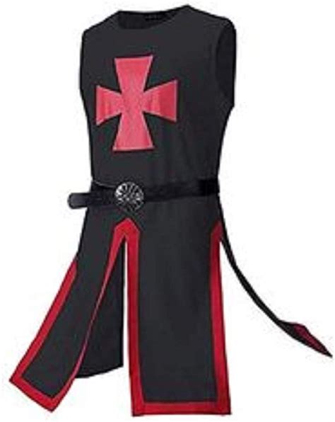 Mens Medieval Knight Templar Crusader Costume Adult Tunic
