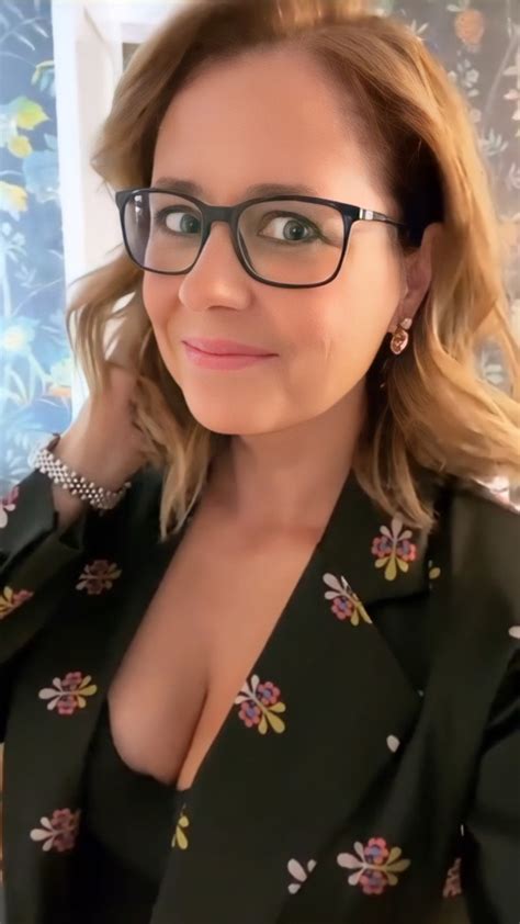 Jenna Fischer Celeb Celebs Brunette Milf Selfie Glasses Eyes Smile Tits Only The