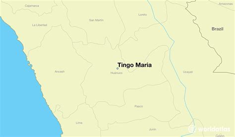 Where Is Tingo Maria Peru Tingo Maria Huanuco Map