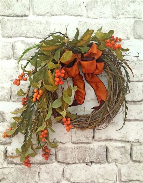 Berry Fall Wreath For Door Berry Wreath Front By Adorabellawreaths
