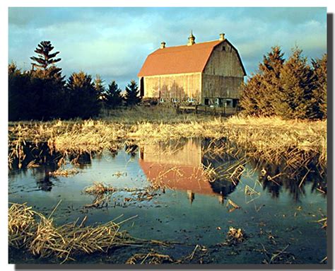 Barn And Field Poster Nature Posters Landscape Posters