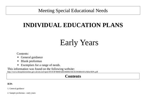 2022 Individual Education Plan Fillable Printable Pdf And Forms