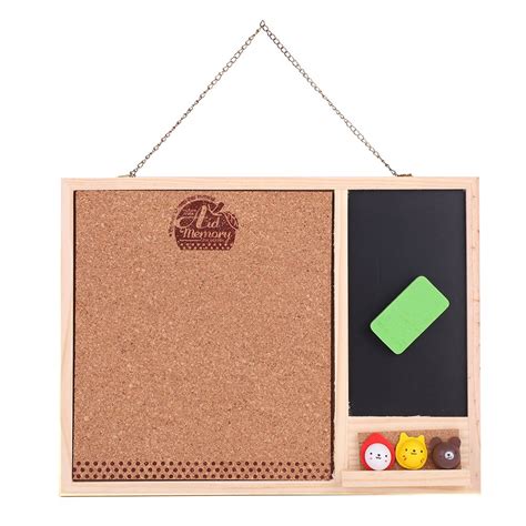 2 In 1 Small Cork Board With 3 Pins Hanging Memo Message Board Magnetic