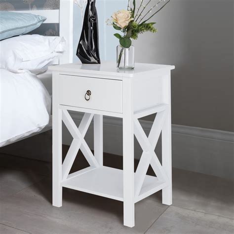 Lowestbest Bedside Table For Bedroom Nightstand With Bin Drawer End
