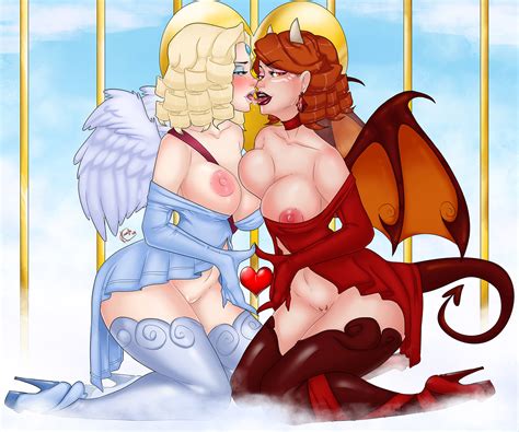 Sweety Angel Rylai And Lustful Devil Lina O By Xinaelle Hentai Foundry