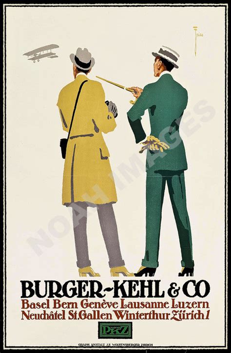 Burger Kehl Vintage Pkz Men Fashion Ad Poster Repro 16x24 Ebay