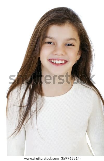 Portrait Charming Little Girl Smiling Camera Stock Photo 359968514