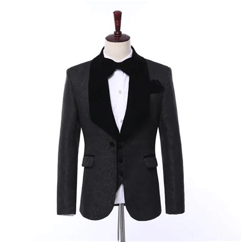 Black Velvet Lapel Custom Groomsmen Tuxedo With Kani Shawls Online