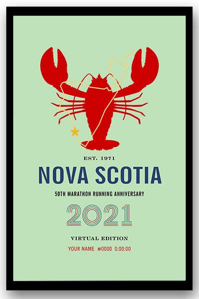 Virtual Edition Personalized Poster Lobster 2021 Nova Scotia Marat