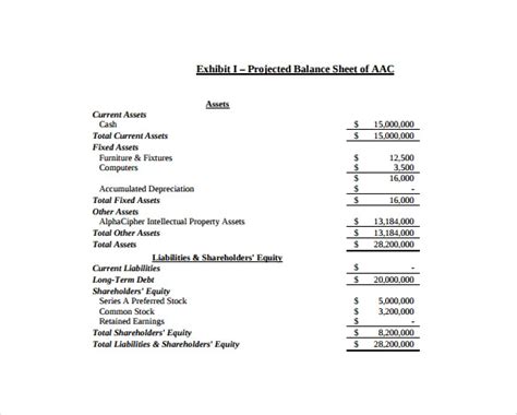 21 Balance Sheet Templates Free Word Excel Pdf Formats Samples Examples