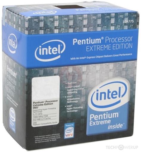 Intel Pentium Extreme Edition 965 Specs Techpowerup Cpu Database
