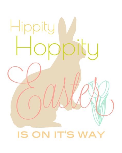 Hippity Hoppity Easter Printable Wall Art Easter Printables Easter