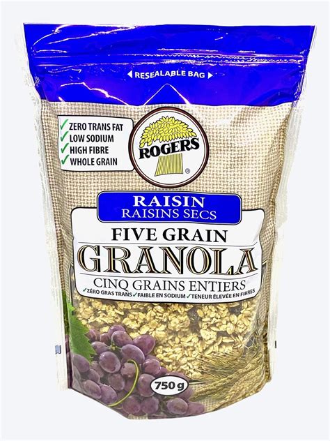 Rogers 5 Grain Granola Raisin Blend High Fibre Vegan Gluten Free