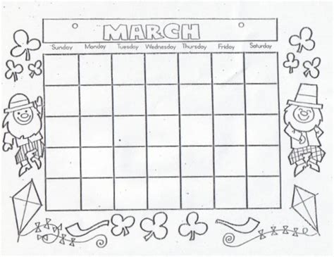 Kats Almost Purrfect Home Free Blank Calendars To Color And Fill In