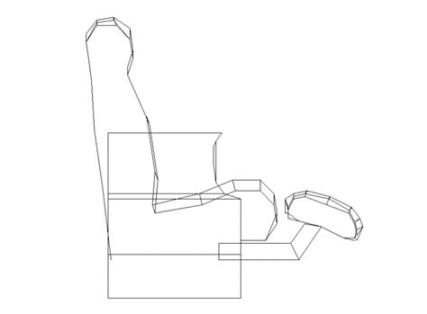 Massage Chair Autocad Elevation Detail Dwg File Cadbull