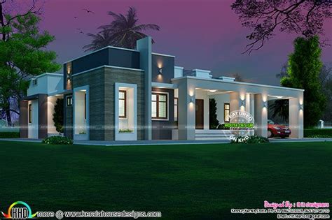 3 Bedroom Modern Single Floor ₹40 Laks Cost Kerala Home Design And