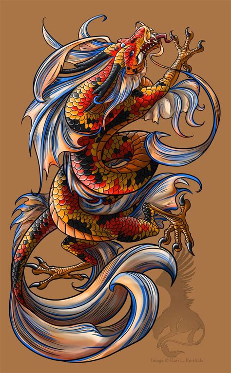 Fantasy Koi Dragon Koi Dragon Tattoo By ~yamigriffin On Deviantart