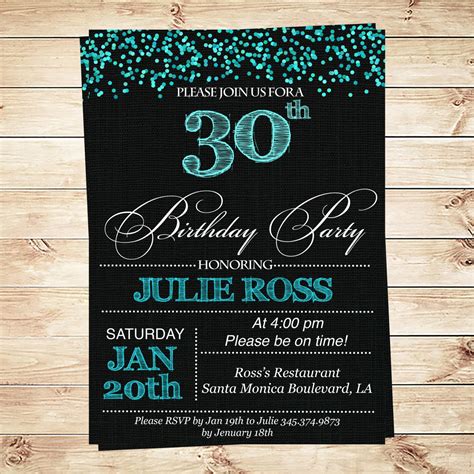 38 30th Birthday Invites Images Free Invitation Template